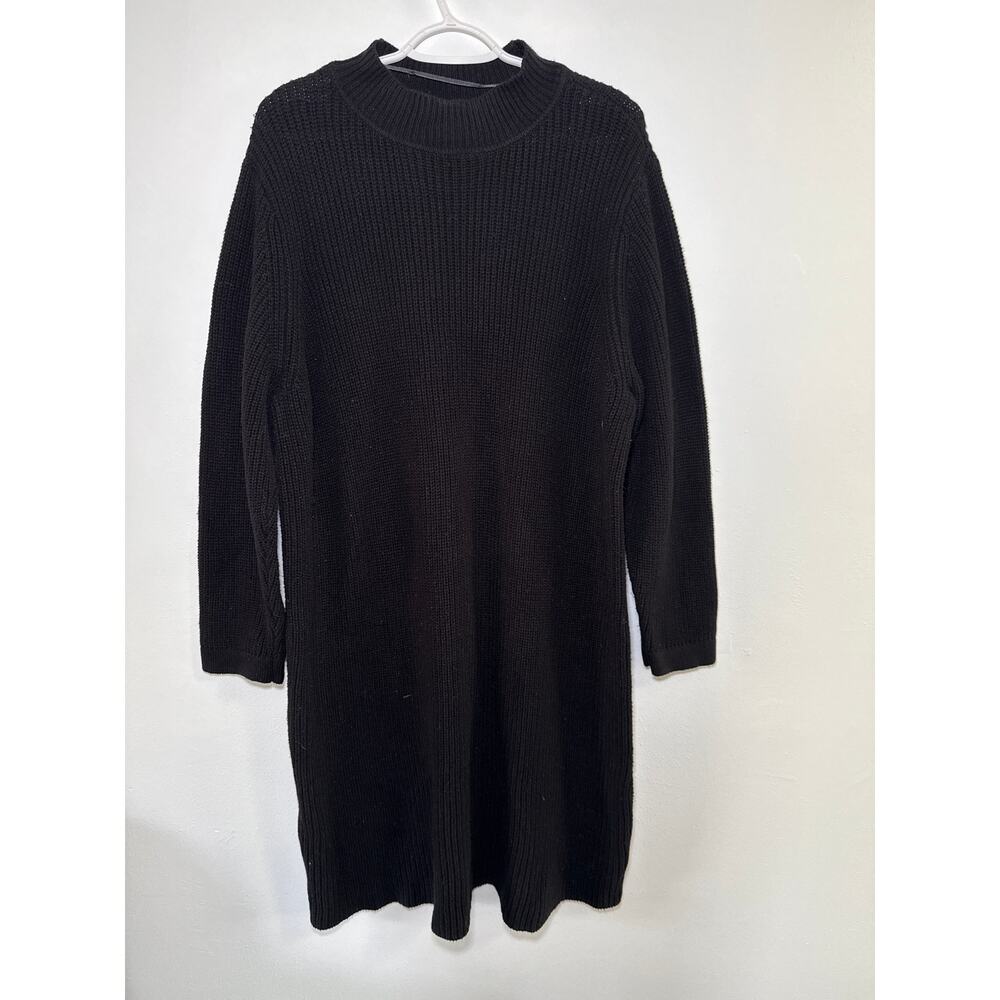 Torrid black ribbed mock neck sweater mini dress womens 4X minimalist capsule‎